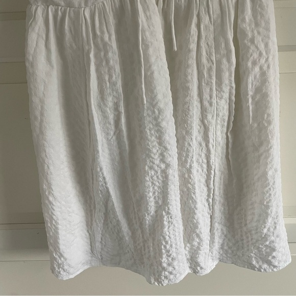 Abercrombie & Fitch White Textured Seersucker Plunge Mini Dress 20807 - Picture 6 of 11